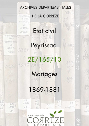 Mariages (1869-1881)