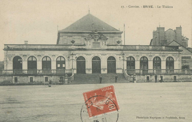 Brive-la-Gaillarde : "11. - Corrèze. - Brive. - Le théâtre".