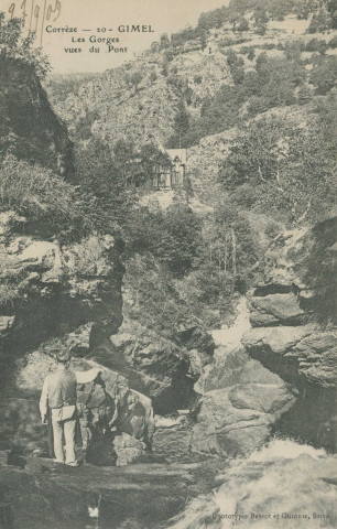Gimel : "Corrèze - 20 - Gimel - Les gorges vues du pont".