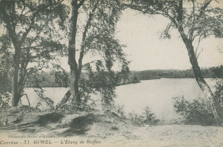 Gimel : "Corrèze - 31. Gimel - L'étang de Ruffau".