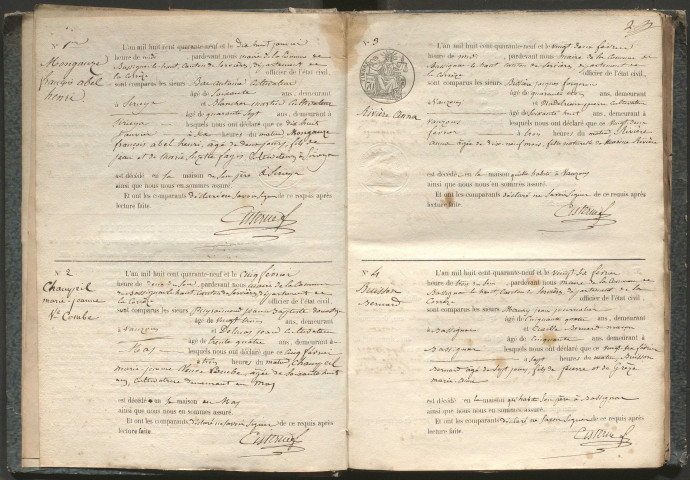 Décès (1849-1868)