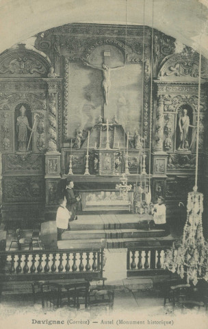 Davignac : "Davignac (Corrèze) - Autel (monument historique)".