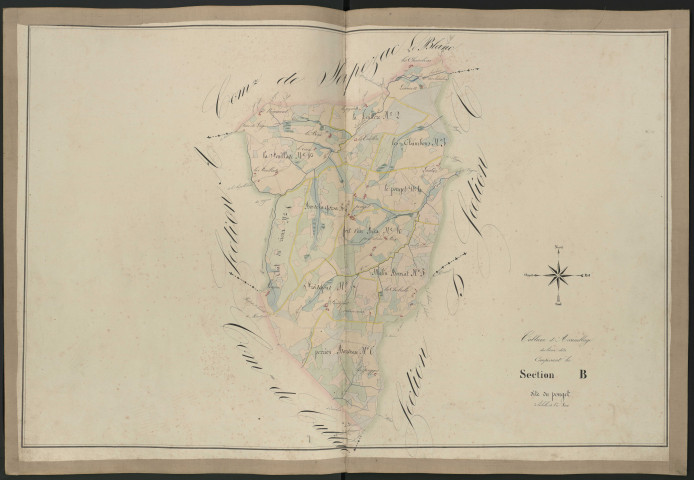 Tableau d'assemblage de la section B du Pouget