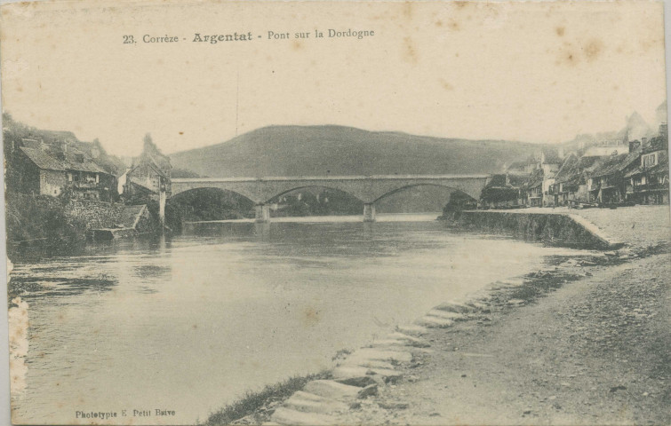Argentat : "23. Corrèze - Argentat - Pont sur la Dordogne".