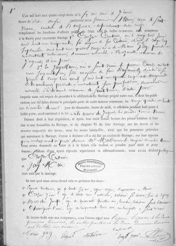 Mariages (1883-1902)