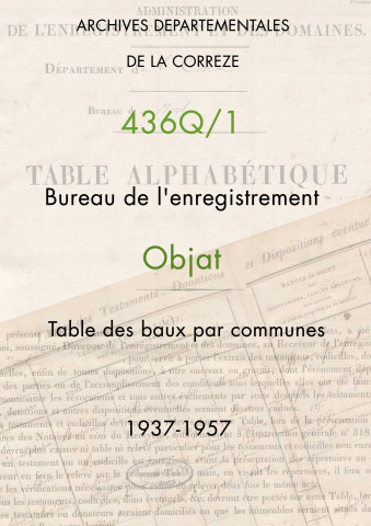 Table des baux écrits par communes