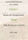Table des baux écrits par communes