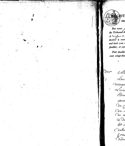 Naissances, mariages, décès (1823-1832)