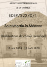 Délibérations du conseil municipal. 13 mai 1838-18 août 1850