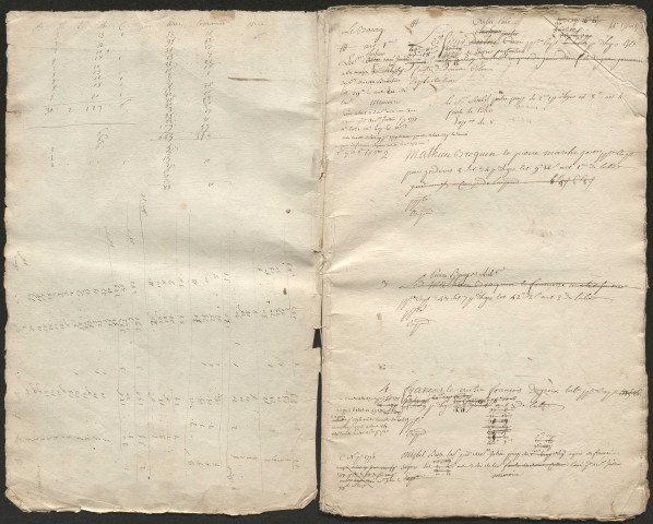 Relevé de l'arpentement général des fonds, [canevas]. 1770-1789