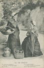 Folklore (scènes de) : "60. En Corrèze - Tu es déjà fatiguée ? La côte est dure, et il ne faut pas se tuer pour vivre.". texte en limousin.