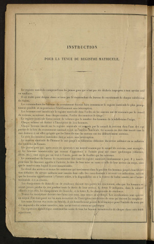 Classe 1897 : matricules 1 à 500.