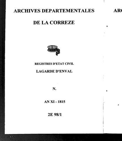 Naissances (1803-1815)