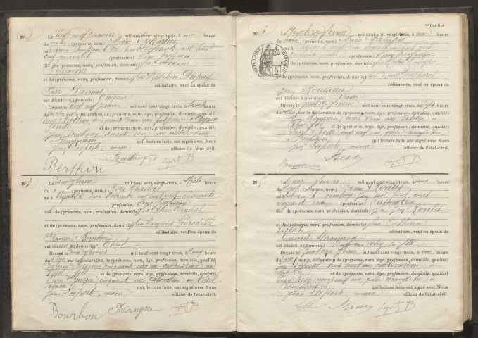 Décès (1923-1942).