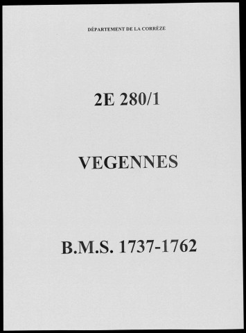 Baptêmes, mariages, sépultures (1737-1762)