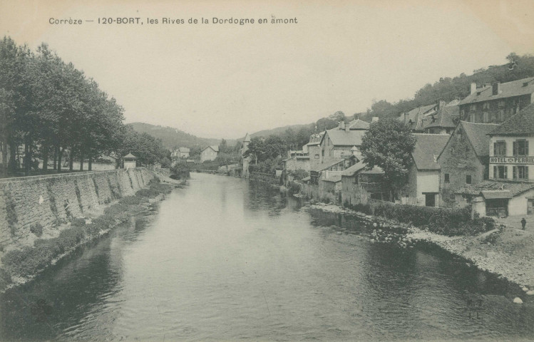 Bort-les-Orgues : "Corrèze - 120 - Bort, les rives de la Dordogne en amont".