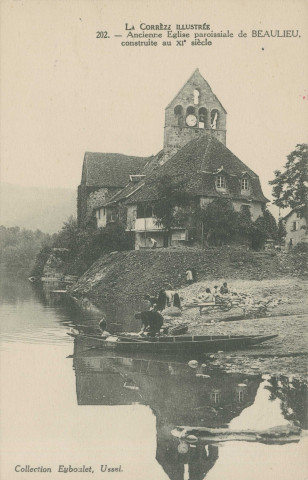 Beaulieu-sur-Dordogne : "La Corrèze illustrée - 202. Ancienne église paroissiale de Beaulieu, construite au XIe siècle".
