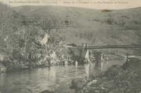 Sérandon : "La Corrèze illustrée - Gorges de la Dordogne - 12. Pont suspendu de Vernéjoux".