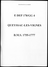 Baptêmes, mariages, sépultures (1755-1777)