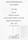 Répertoire alphabétique : A-V
