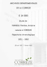 Répertoire chronologique : 30 avril 1851-11 février 1862