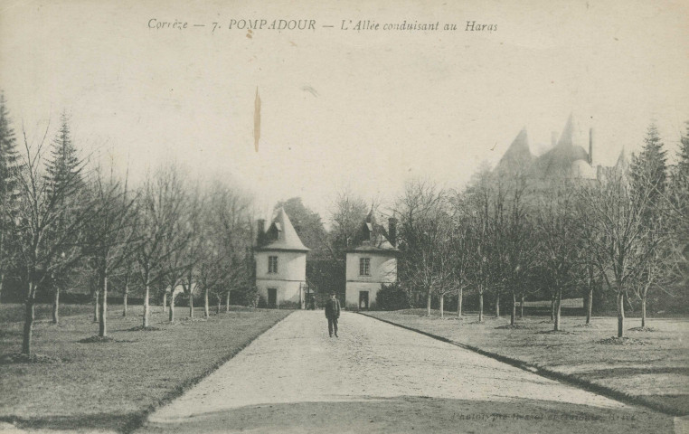 Arnac-Pompadour : "Corrèze - 7 - Pompadour - l'allée conduisant au haras".