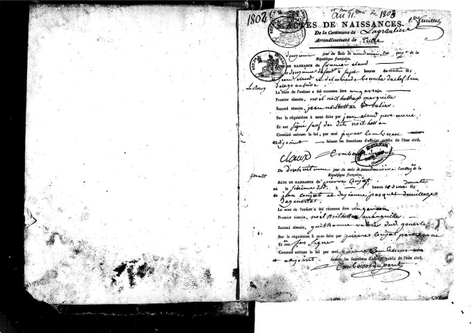 Naissances (1803-1816)