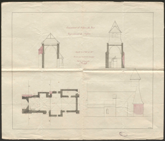 Eglise. Presbytère. Place publique.