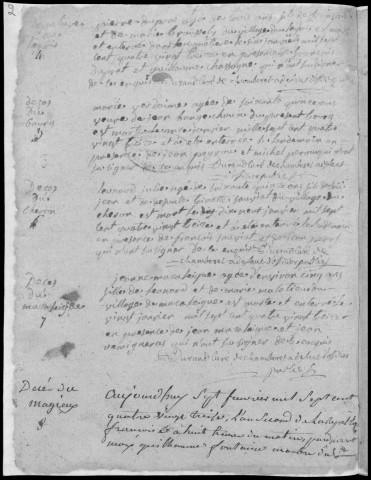 Décès, table des décès (1793-1802)