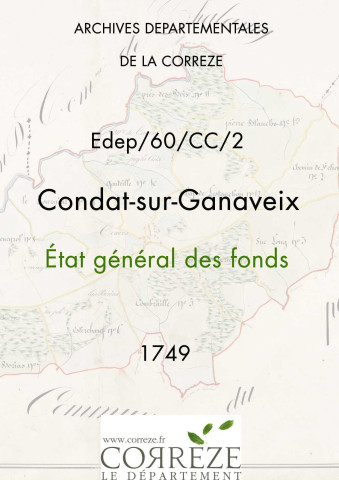 État général des fonds. 17 mars-04 juillet 1749