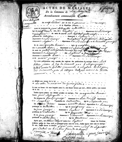 Mariages (1803-1830)