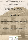 Délibérations du conseil municipal. 27 décembre 1863-20 novembre 1870