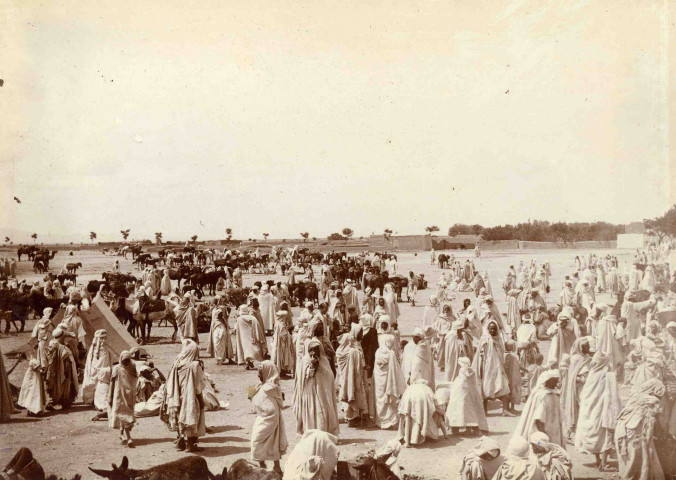 Vue générale du marché.