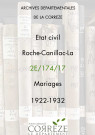 Mariages (1922-1932).