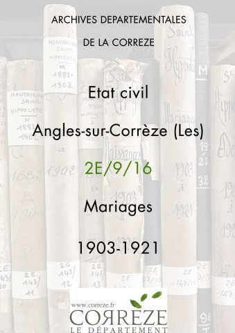 Mariages (1903-1921).
