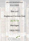 Mariages (1903-1921).
