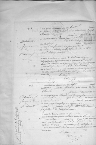 Naissances, mariages, décès (1863-1872)