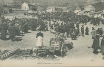 Bort-les-Orgues : "Bort (Corrèze) - Le foirail".