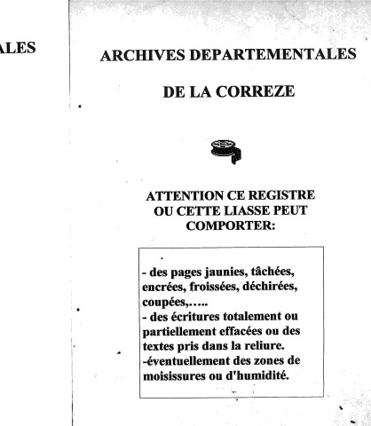 Naissances, mariages, décès (1853-1862)