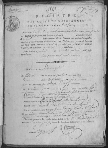 Naissances (1813-1822)