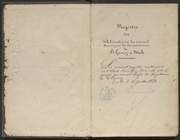 Délibérations du conseil municipal. 18 novembre 1883-18 mars 1894