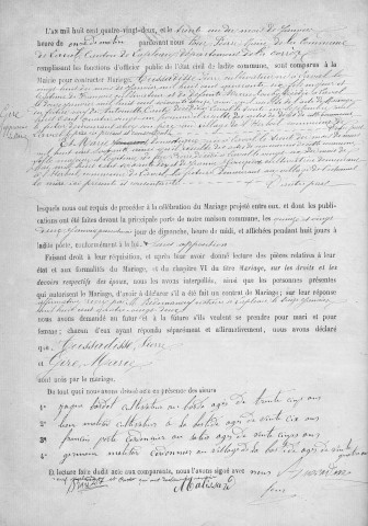 Mariages (1882-1902)