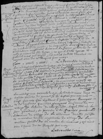 Baptêmes, mariages, sépultures (1773-1792)