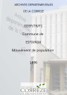 Population : mouvements de population. 1896