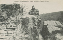 Aubazine : "Corrèze - 675 - Aubazine - Brèche St-Etienne - Passage du canal".