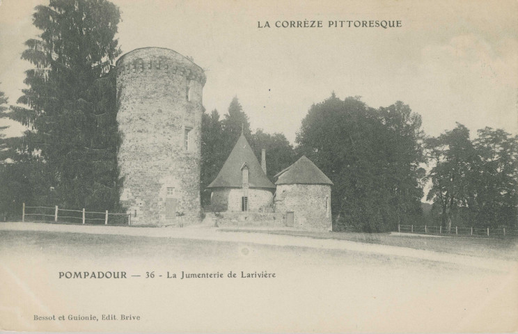 Beyssac : "La Corrèze pittoresque - Pompadour - 36 - La jumenterie de la Rivière".
