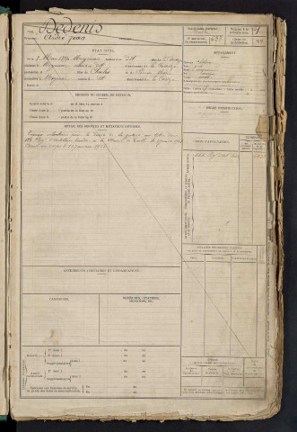 Classe 1918 : liste de matricules des engagés volontaires non encore inscrits au registre matricule et des hommes des réserves étrangers à la subdivision pris en domicile (matricules 1 à 252).