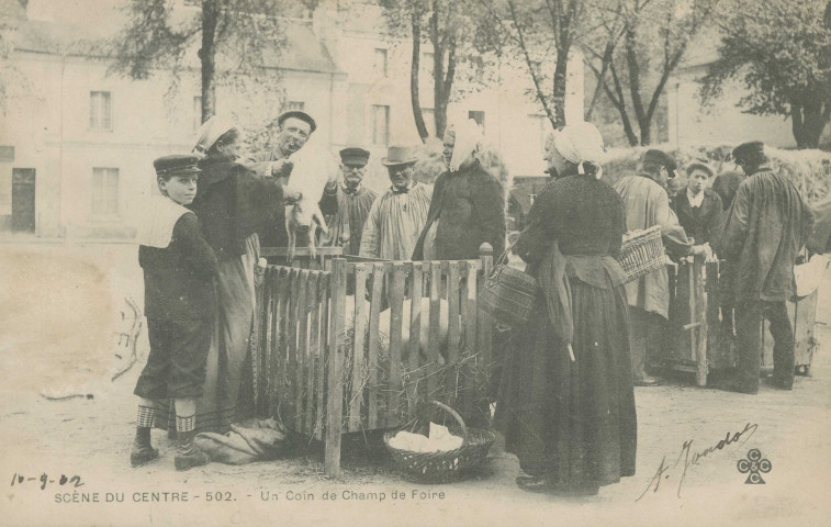Folklore : "Scène du Centre - 502. - Un coin de champ de foire".