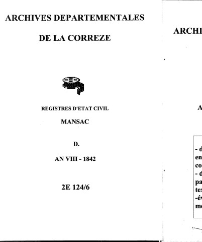 Décès (1800-1842)