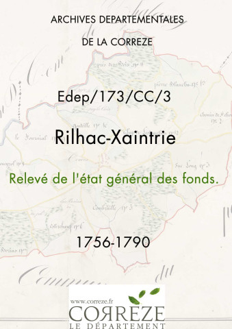 Relevé de l'état général des fonds.